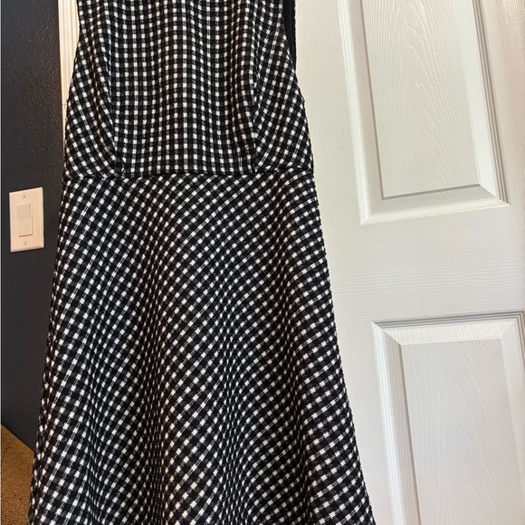 Lulu's Black and White Checkered Midi Dress - Picture 12 of 13